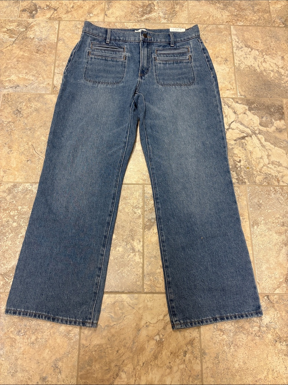 LOFT Blue Women’s Bootcut Jeans with Front Patch Pockets